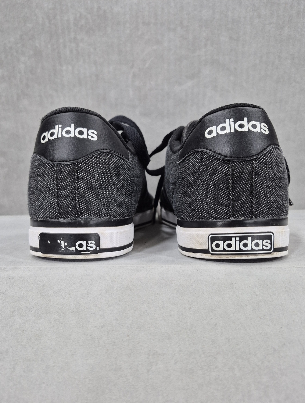 Adidas sneakers men's 11 black denim 3 stripes F76263 - Picture 5 of 9